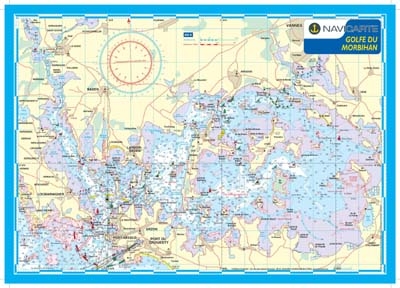 Carte du Golfe du Morbihan plastifi e Le Canotier la Carte du Golfe du Morbihan plastifi e Le Canotier la